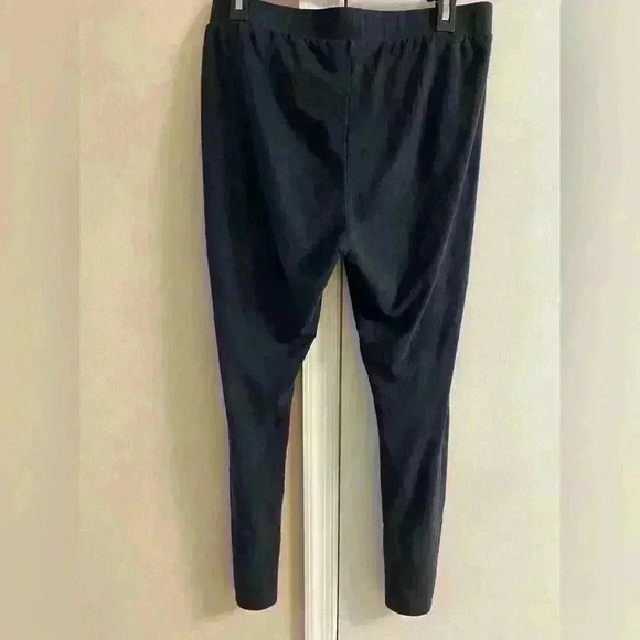 SOFT surroundings Black Suede Leggings Elastic Waist Medium - Picture 4 of 6